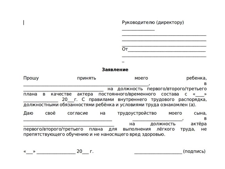 Образец заявления о приеме на работу на время декретного отпуска основного работника